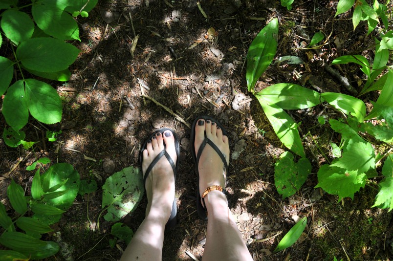 Hiking in Flip flops