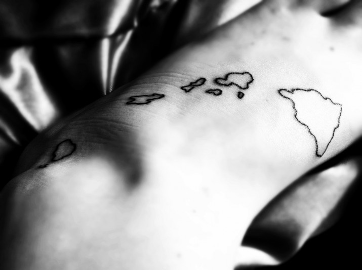 island outline tattoos