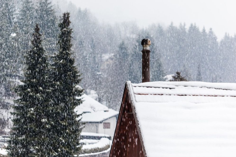 alpine retreat snowy scene