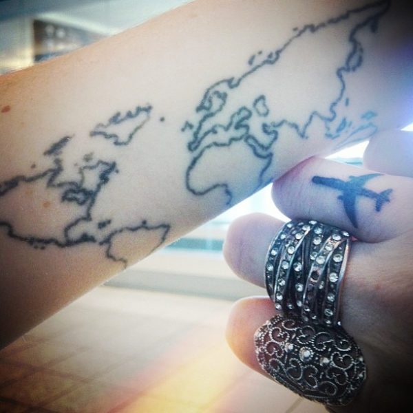 airplane hand finger tattoo map tatoo travel tattoo tattoos - Seattle's ...