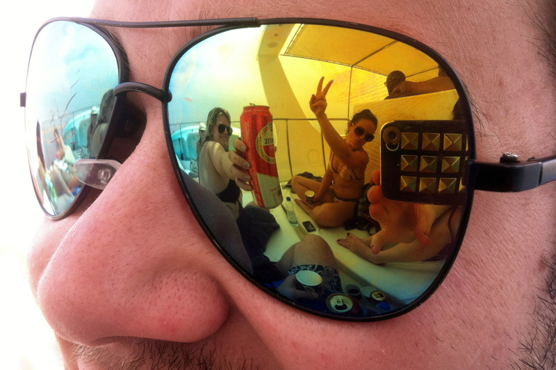 Gulf of Aqaba Jordan sunglasses reflection