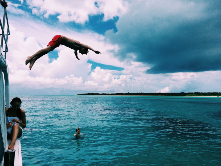 Snorkelling With Giant Manta Rays in Ishigaki