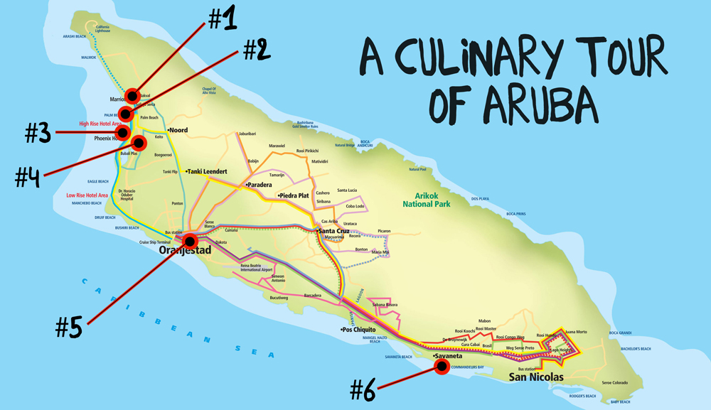 Аруба на карте. Уроженец острова Аруба. 135 Aruba.