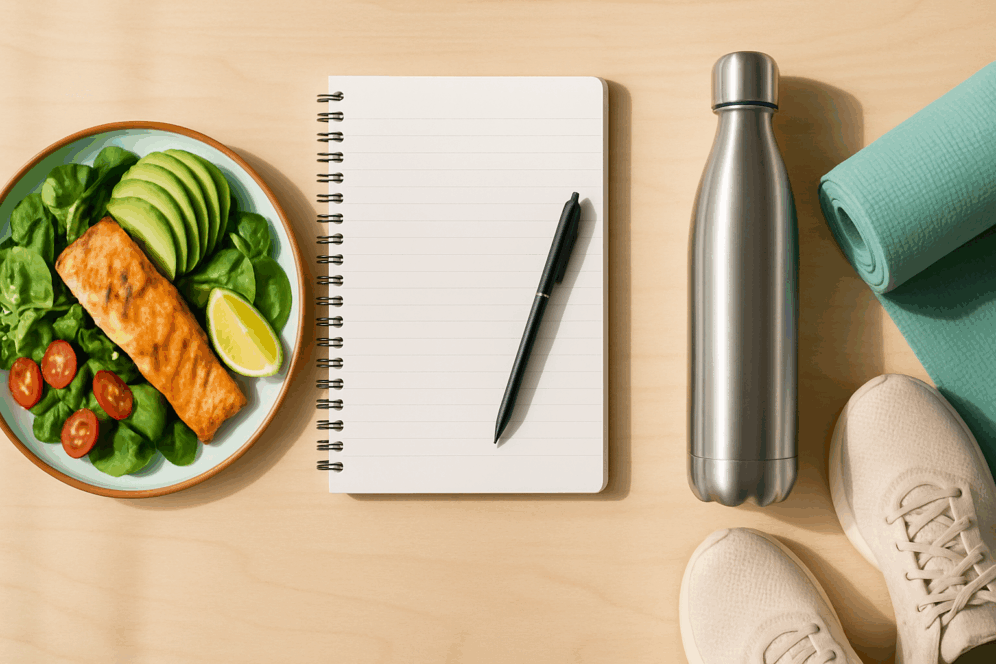 Healthy lifestyle essentials. 